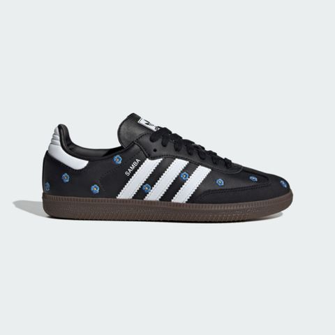 adidas Originals Adidas Samba OG W [IF4397] 女 休閒鞋 德訓鞋 運動 經典 復古 刺繡雛菊 小花 黑藍