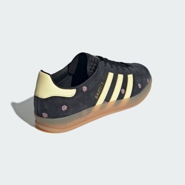 adidas Originals Adidas Gazelle Indoor W IF4490 女 休閒鞋 運動 復古 德訓鞋 刺繡 小花 黑 黃