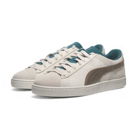 PUMA 休閒鞋 SUEDE PLAY.PARIS. 卡其 灰藍 麂皮 拼接 情侶 男女 39819002