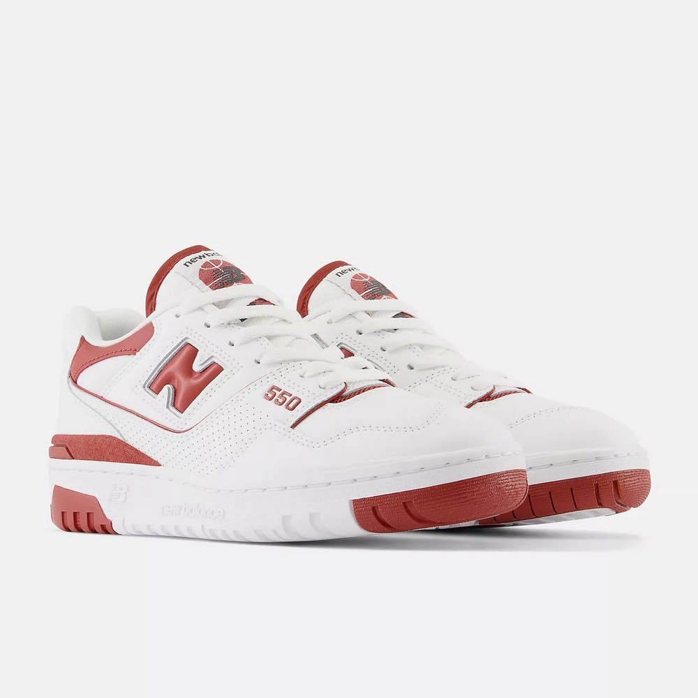 NEW BALANCE 550 系列 女 休閒鞋 白紅-BBW550BR-B