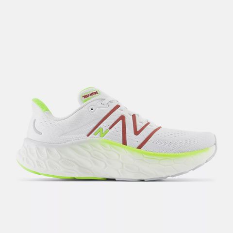 【New Balance】Fresh Foam X More v4 慢跑鞋 跑步鞋 男鞋 白綠紅_MMORCR4-2E