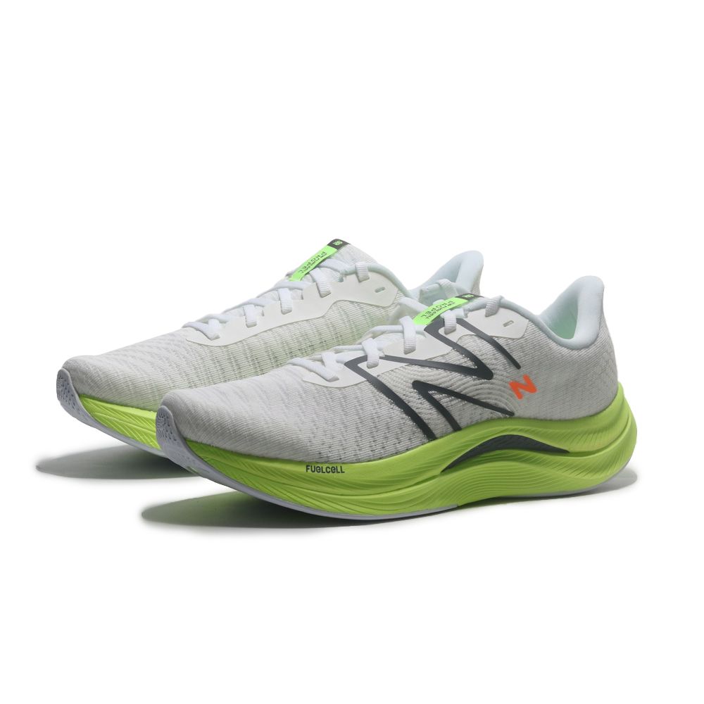 NEW BALANCE  慢跑鞋 FUELCELL 白 螢光綠 2E寬楦 厚底 男 MFCPRCA4