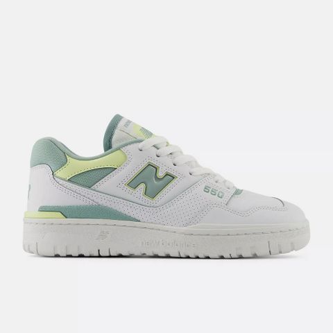 NEW BALANCE 550 系列 女 休閒鞋 白綠-BBW550EB-B