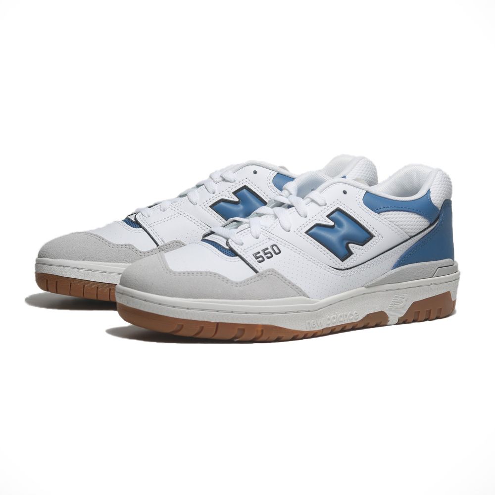 NEW BALANCE  休閒鞋 NB 550 白 寶藍灰 膠底 復古 男 BB550ESA