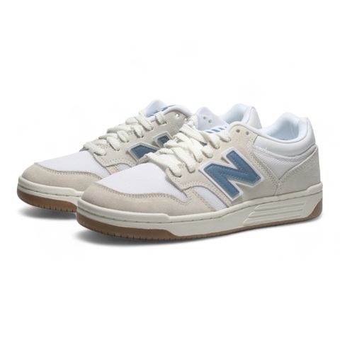 NEW BALANCE 休閒鞋 NB 480 白藍 焦糖底 麂皮 小DUNK 女 BB480LLA