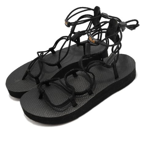 TEVA 休閒鞋 Midform Infinity 女鞋 黑 羅馬鞋 厚底 增高 涼鞋 夾腳 綁帶 1127890BLK