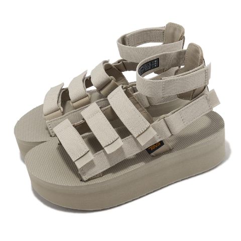 TEVA 涼鞋 W Flatform Mevia 女鞋 灰 羽毛灰 厚底 增高 再生織帶 快乾 1116810FRGY