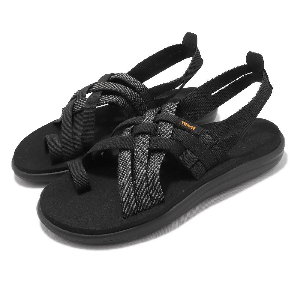 TEVA  涼拖鞋 VOYA Strappy 女鞋 黑 灰 再生織帶 記憶鞋床 戶外 休閒 涼鞋 1099271HBK