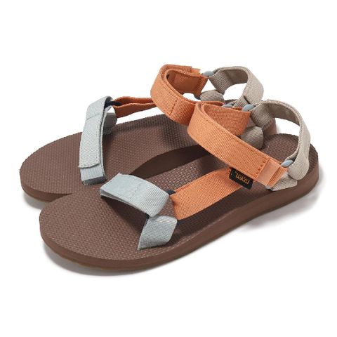 TEVA 涼鞋 W Original Universal 女鞋 寧靜灰橘 速乾 支撐 再生織帶涼鞋 1003987STY