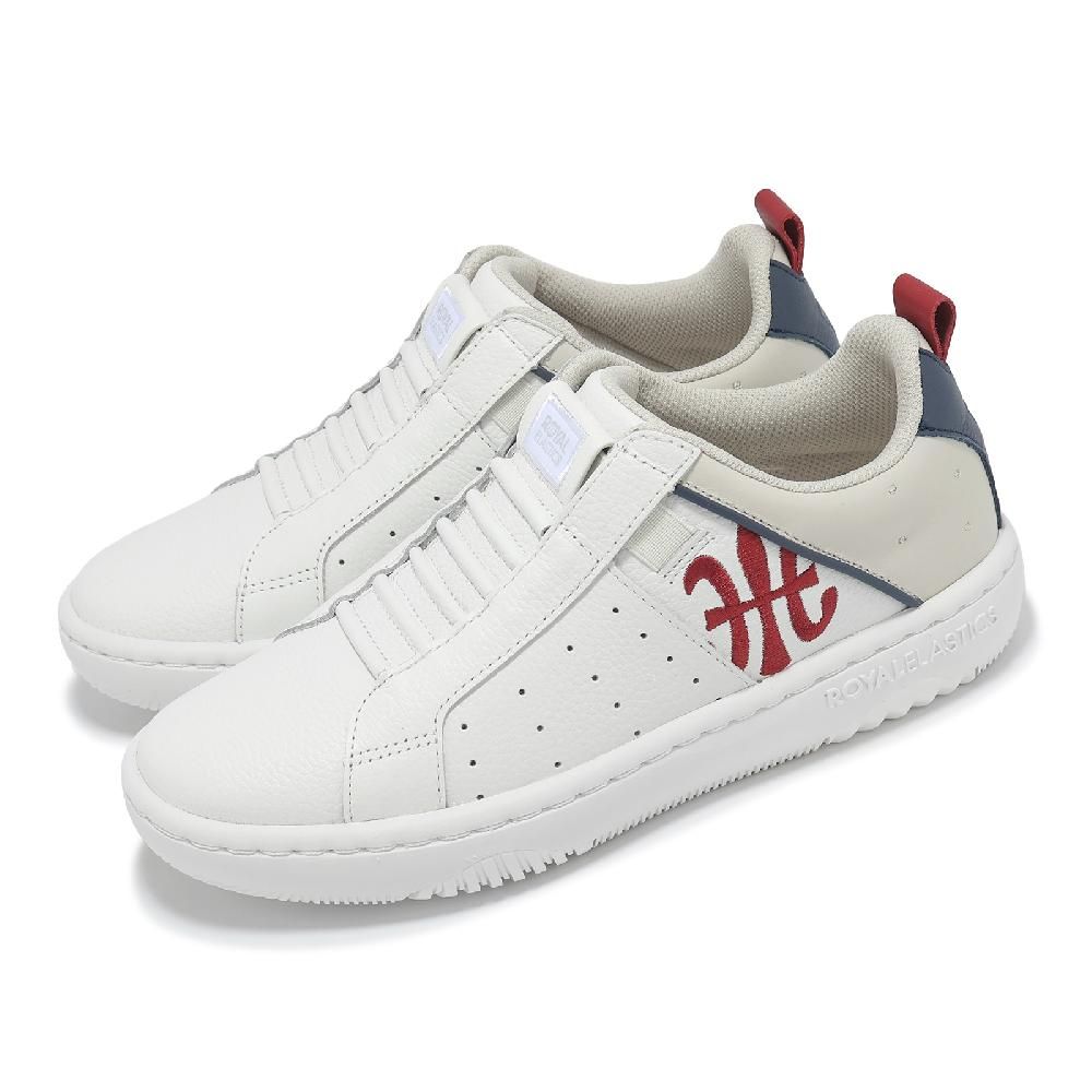 Royal Elastics Royal Elastics 洛雅 休閒鞋 Icon 2.0 女鞋 白 米白 紅 回彈 真皮 經典 獨家彈力帶 無鞋帶 96543015