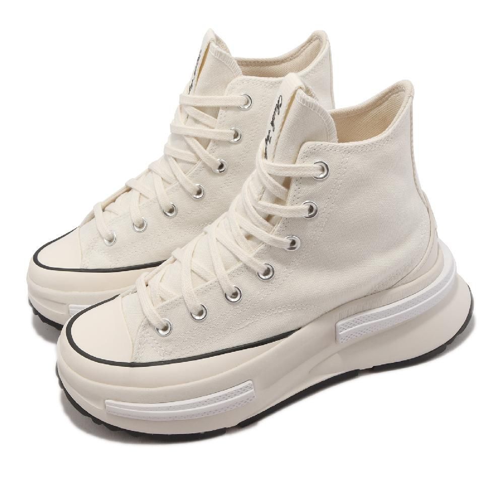 CONVERSE 匡威  休閒鞋 Run Star Legacy CX 男鞋 女鞋 米白 奶油白 高筒 帆布 厚底 增高 A00868C