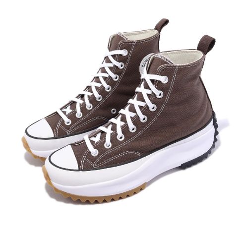 Converse 休閒鞋 Run Star Hike Hi 男女鞋 咖啡棕 厚底 增高 高筒 鋸齒鞋 經典 帆布鞋 A03061C