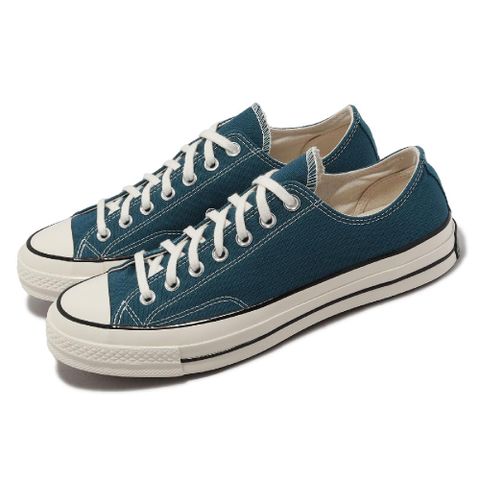 CONVERSE 匡威 帆布鞋 Chuck 70 Low 男鞋 女鞋 藍綠 1970 休閒鞋 奶油底 黑標 低筒 A05585C