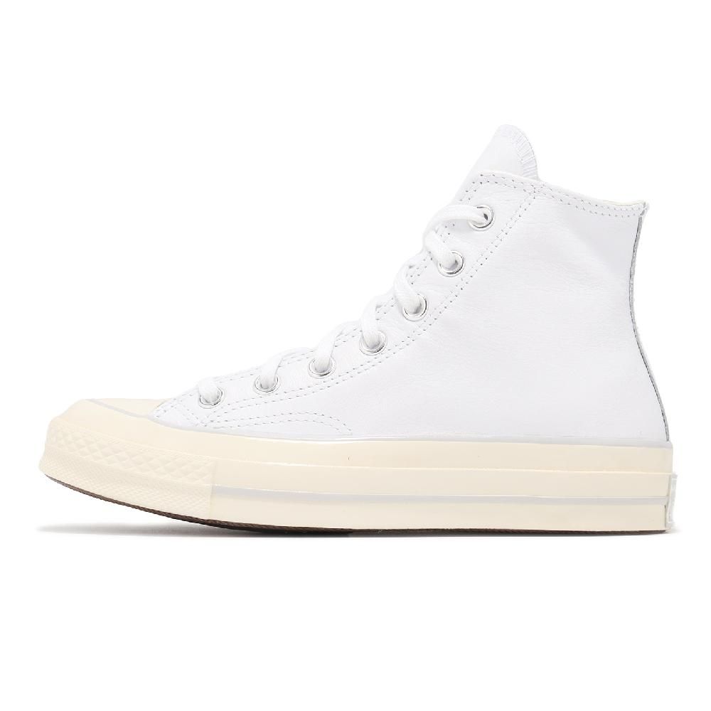 CONVERSE  匡威 休閒鞋 Chuck 70 HI 男鞋 女鞋 白 米白 1970 奶油底 皮革 三星標 情侶鞋 A07201C