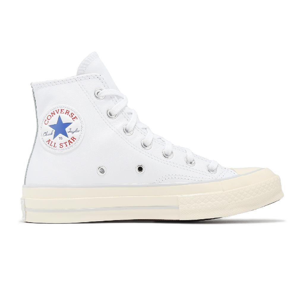 CONVERSE  匡威 休閒鞋 Chuck 70 HI 男鞋 女鞋 白 米白 1970 奶油底 皮革 三星標 情侶鞋 A07201C