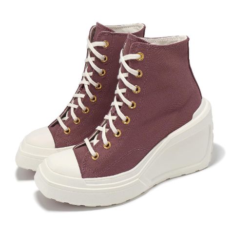 CONVERSE 匡威 休閒鞋 Chuck 70 De Luxe Wedge HI 女鞋 馬棕 厚底 高跟 1970 帆布鞋 A07202C