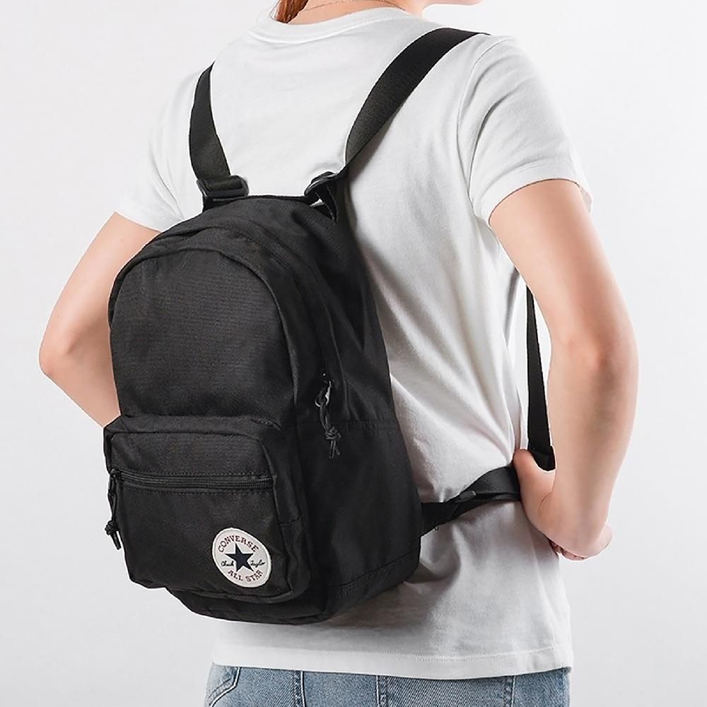 CONVERSE  匡威 後背包 Go Lo Backpack 黑 白 可調背帶 雙肩包 肩背包 背包 10020538A01