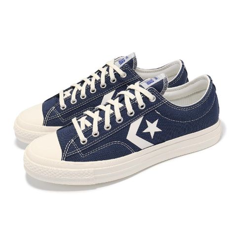 CONVERSE 匡威 匡威 休閒鞋 Star Player 76 男鞋 藍 白 牛仔丹寧 復古 帆布鞋 A08540C