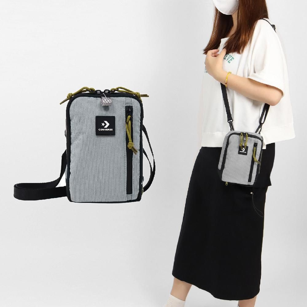 CONVERSE  匡威 肩背包 Shoulder Bag 灰 黑 可調背帶 斜背包 隨行包 小包 10027006A01