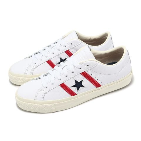 CONVERSE 匡威 匡威 休閒鞋 One Star Academy Pro 男鞋 白 紅 復古 低筒 板鞋 A08500C