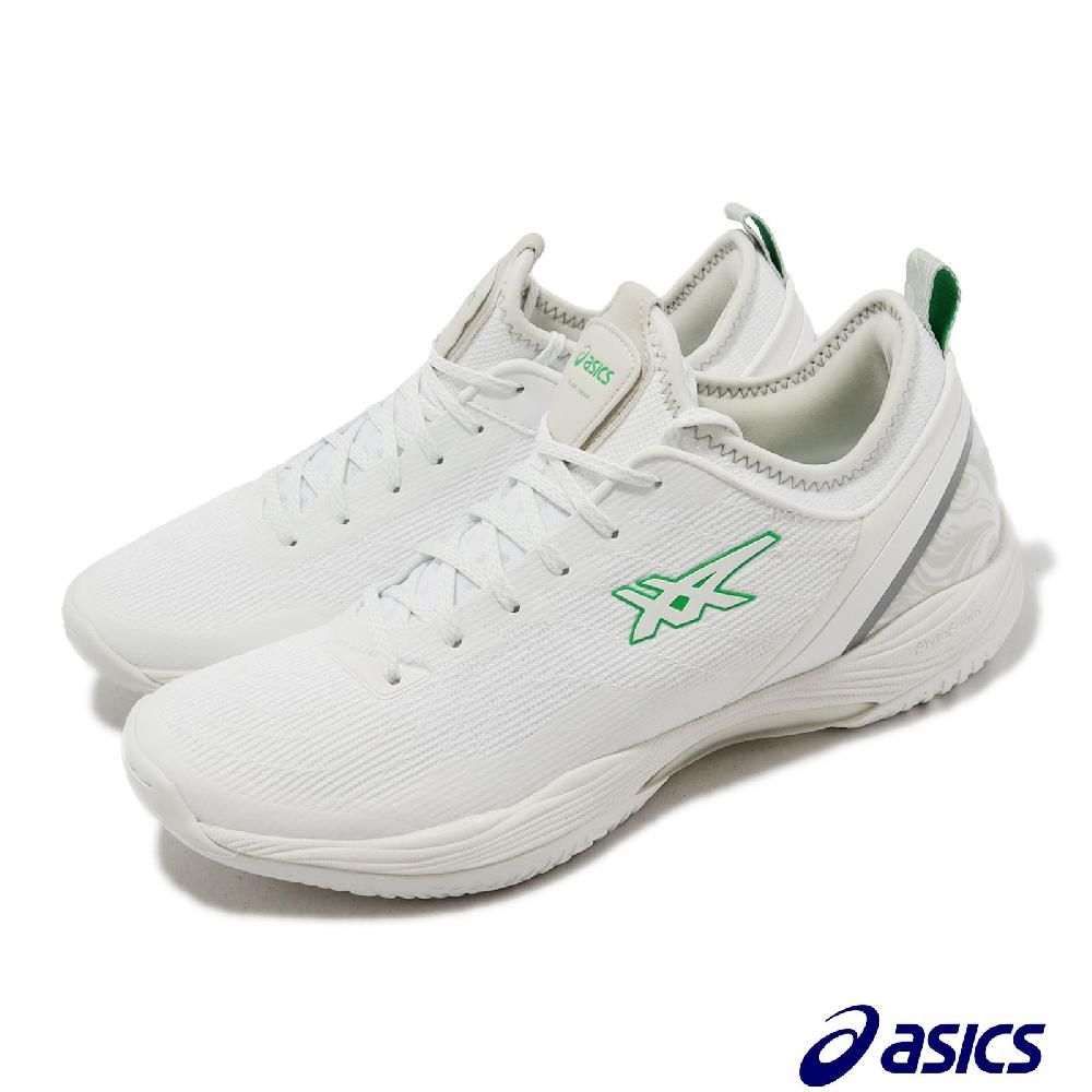 Asics 籃球鞋Glide Nova FF 2 男鞋白綠亞瑟士低筒抗扭襪套式盧峻翔