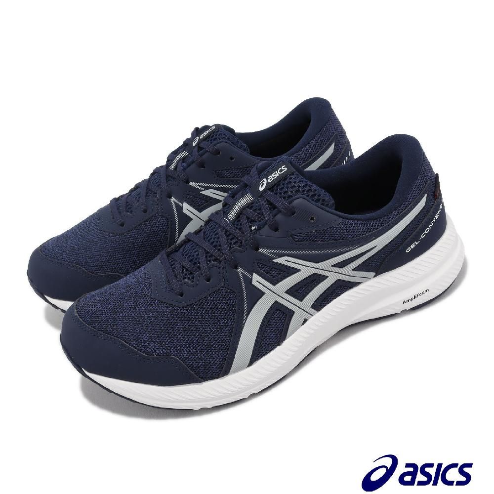 Asics 亞瑟士慢跑鞋Gel-Contend 7 WP 4E 男鞋女鞋藍白防潑水緩衝運動鞋