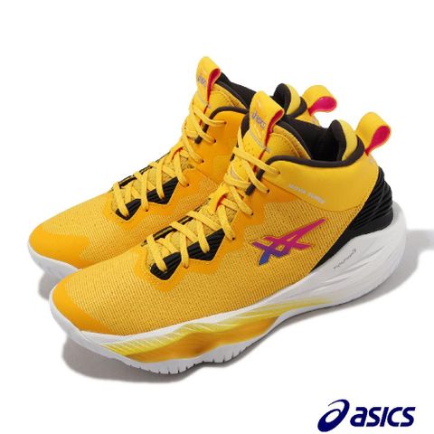 Asics 亞瑟士 籃球鞋 Nova Surge 2 男鞋 黃 白 緩震 抗扭 高筒 運動鞋 1061A040750