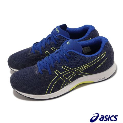 Asics 亞瑟士 競速跑鞋 Lyteracer 4 男鞋 藍 黃 薄底 赤足 運動鞋 訓練 1011B349412