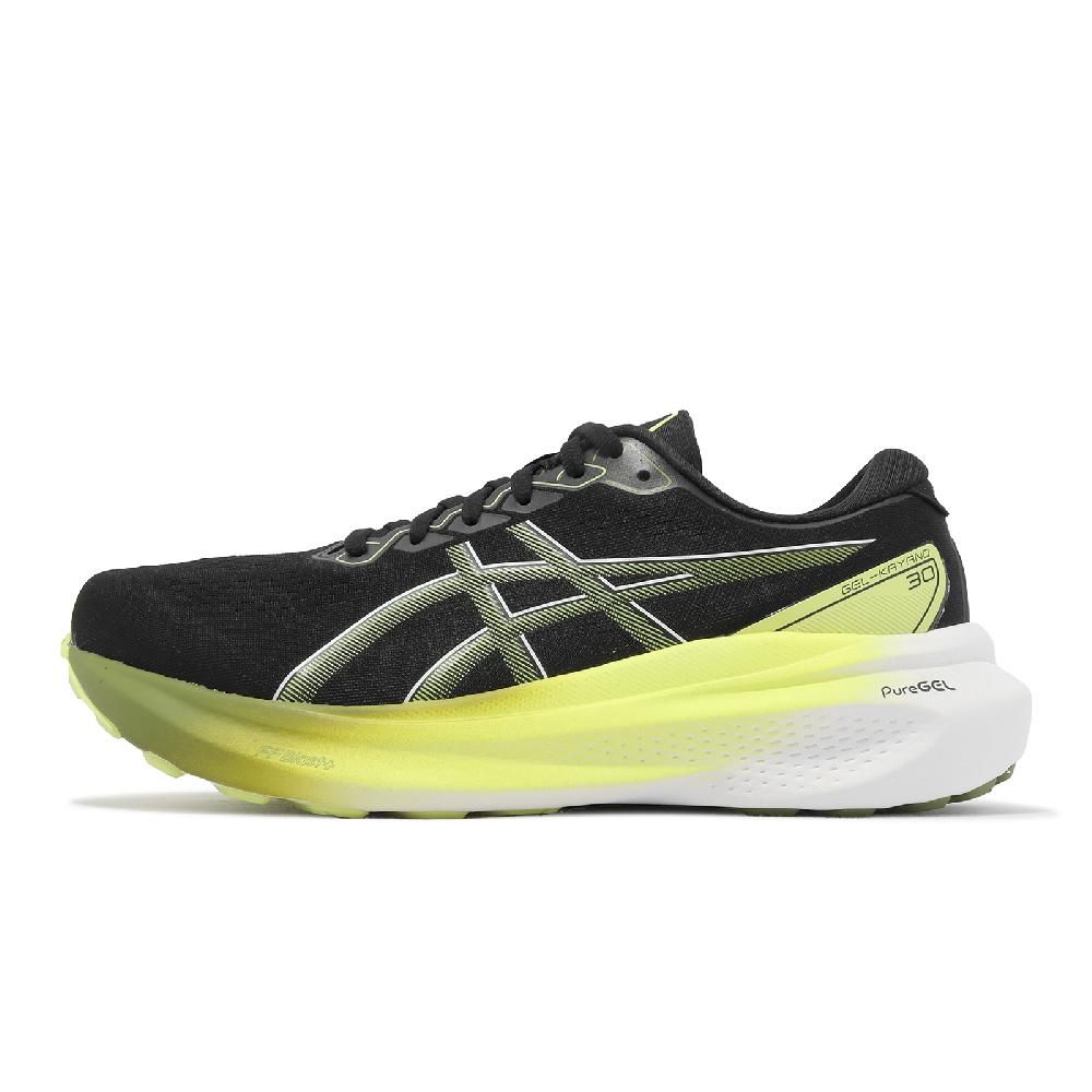 Asics 亞瑟士   慢跑鞋 GEL-Kayano 30 4E 超寬楦 男鞋 黑 黃 支撐 緩震 4D引導穩定 1011B690003