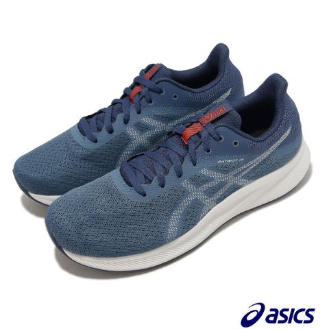 Asics 亞瑟士 慢跑鞋 Patriot 13 2E 寬楦 男鞋 藍 白 緩震 透氣 輕量 基本款 運動鞋 1011B567400