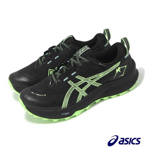 Asics 亞瑟士 越野跑鞋 GEL-Trabuco 12 GTX 男鞋 黑 綠 防水 回彈 抓地 郊山 運動鞋 1011B801001