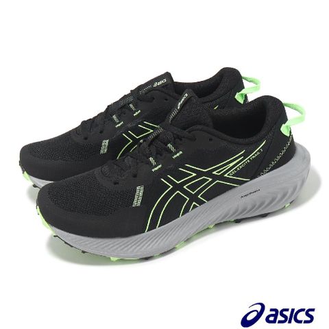 Asics 亞瑟士 越野跑鞋 GEL-Excite Trail 2 男鞋 黑 綠 厚底 緩衝 抓地 郊山 運動鞋 1011B594001