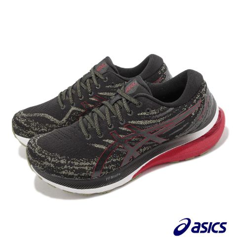Asics 慢跑鞋 GEL-Kayano 29 2E 男鞋 黑 紅 寬楦 緩震 路跑 運動鞋 亞瑟士 1011B470006