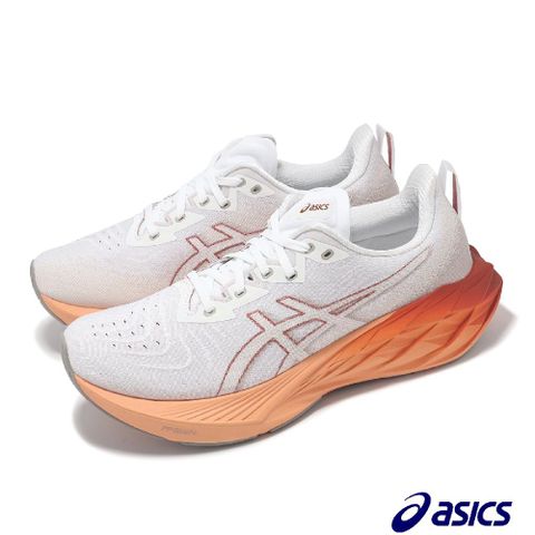 Asics 亞瑟士 慢跑鞋 NovaBlast 4 2E 男鞋 寬楦 白 橘 彈力 厚底 運動鞋 1011B694103