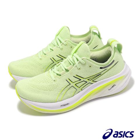 Asics 亞瑟士 慢跑鞋 GEL-Nimbus 26 男鞋 螢光綠 緩衝 厚底 針織 運動鞋 1011B794301