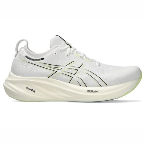 Asics 亞瑟士 Gel-nimbus 26 2E [1011B795-102] 男 慢跑鞋 運動 路跑 寬楦 緩衝 白 螢黃