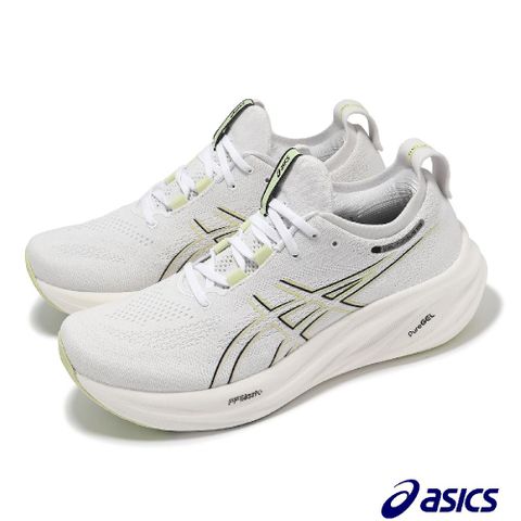 Asics 亞瑟士 慢跑鞋 GEL-Nimbus 26 男鞋 白 綠 緩衝 厚底 運動鞋 1011B794102