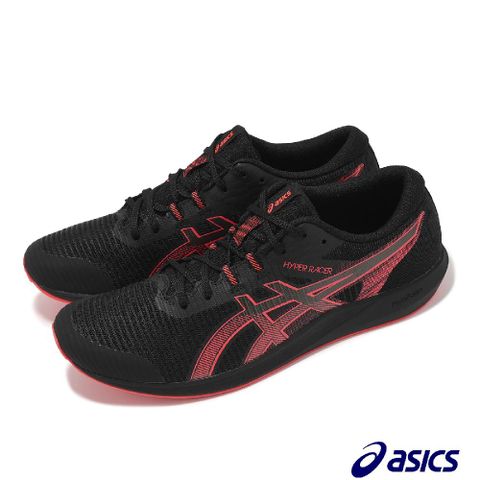 Asics 亞瑟士 田徑跑鞋 Hyper Racer 男鞋 黑 紅 輕量 緩衝 入門款 田徑 運動鞋 1093A233001