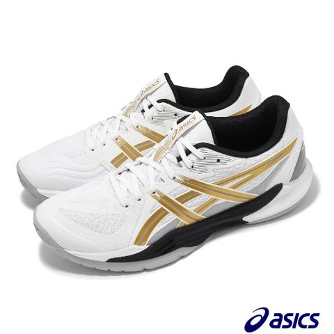 Asics 亞瑟士 羽球鞋 Powerbreak FF 男鞋 白金 緩衝 支撐 室內運動 羽排鞋 1071A101101