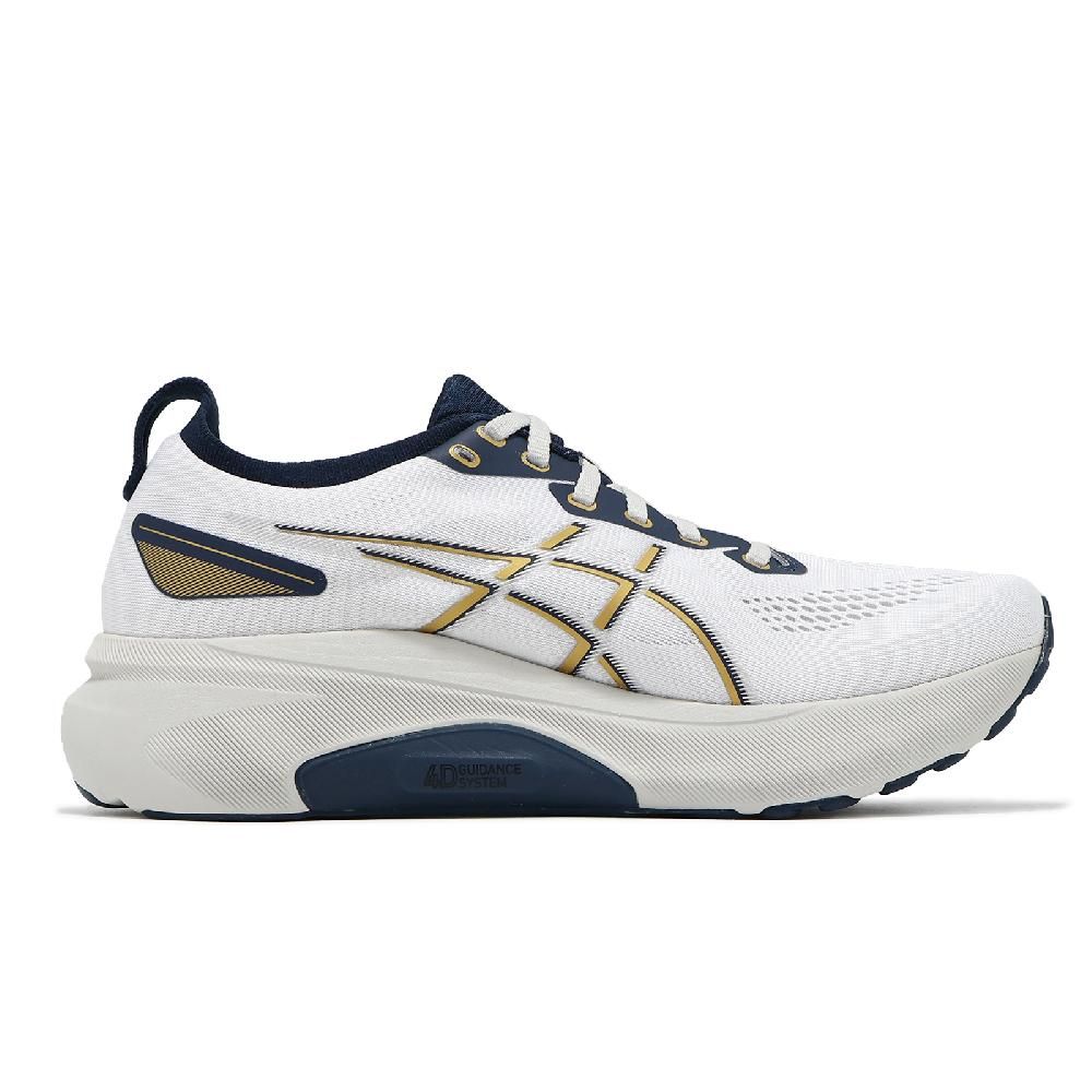 Asics 亞瑟士   慢跑鞋 GEL-Kayano 31 男鞋 白 金 藍 支撐 緩衝 厚底 運動鞋 1011B995021