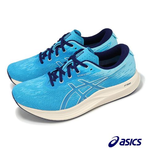 Asics 亞瑟士 Asics 亞瑟士 競速跑鞋 EvoRide Speed 2 2E 男鞋 寬楦 藍 弧形大底 厚底 回彈 運動鞋 1011B790401