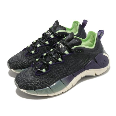 Reebok 慢跑鞋 Zig Kinetica II 男鞋 黑 紫 綠 運動鞋 鋸齒科技 FX9405