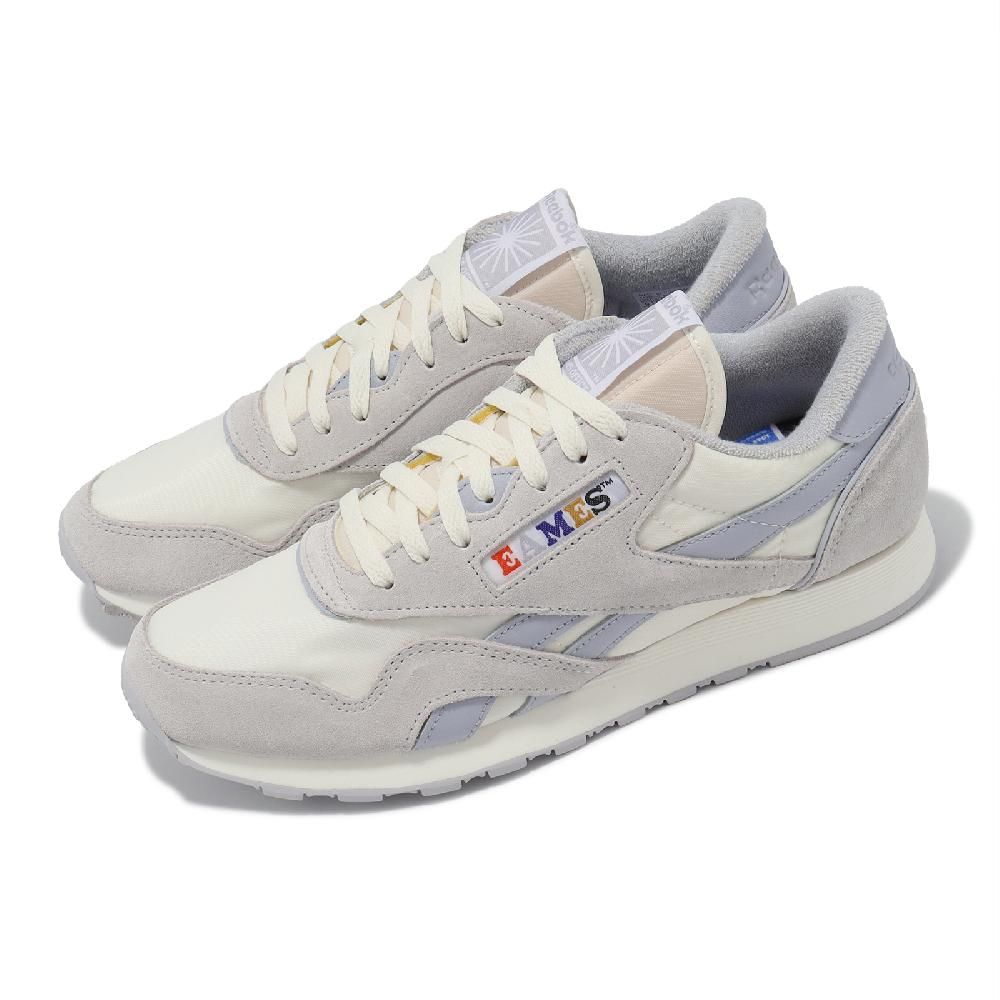 Reebok  銳跑 x EAMES 休閒鞋 Classic Nylon 男鞋 女鞋 灰 藍 麂皮 拼接 聯名 情侶鞋 100072105
