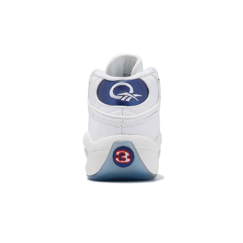 Reebok  銳跑 籃球鞋 Question Mid Blue Toe 男鞋 白 藍 緩震 Iverson 運動鞋 GX0227