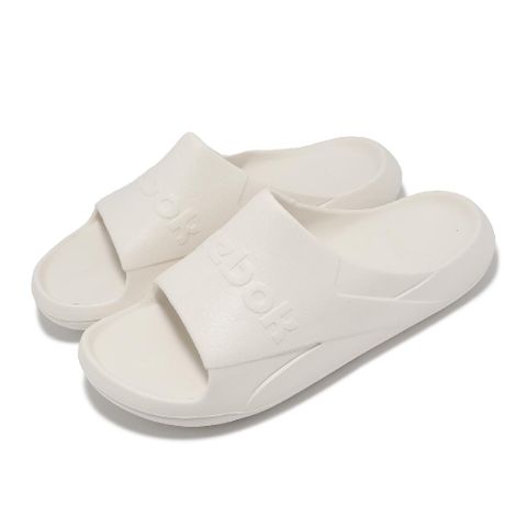 Reebok 銳跑 拖鞋 Clean Slide 男鞋 女鞋 米白 軟底 一體式 休閒 涼拖鞋 一字拖 100200311