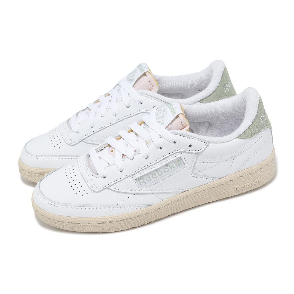 Reebok  銳跑 休閒鞋 Club C 85 Vintage 女鞋 白 綠 皮革 復古 小白鞋 100074232