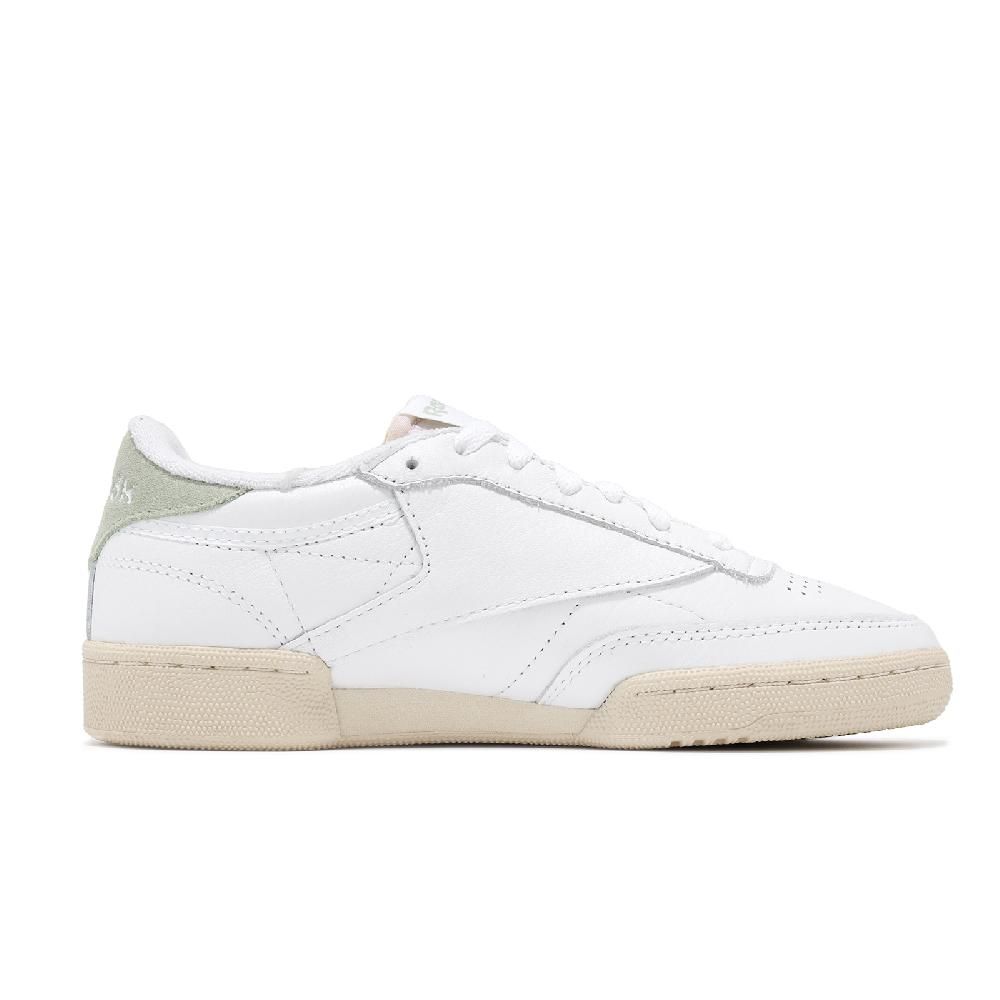 Reebok  銳跑 休閒鞋 Club C 85 Vintage 女鞋 白 綠 皮革 復古 小白鞋 100074232