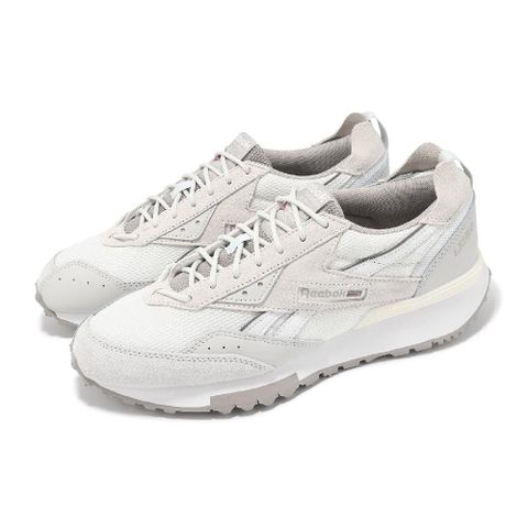 Reebok 銳跑 休閒鞋 LX2200 男鞋 女鞋 白 灰 低筒 皮革 麂皮 復古 情侶鞋 100074416