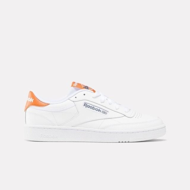 Reebok  Club C 85 [100074170] 男 運動休閒鞋 網球風格 流行色彩 白橘