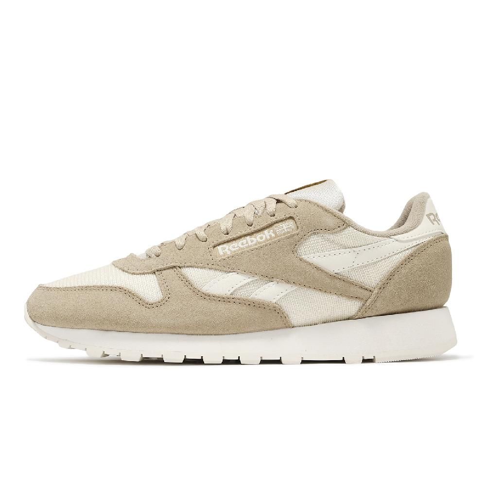 Reebok  銳跑 休閒鞋 Classic Leather 男鞋 女鞋 米白 卡其 緩衝 復古 皮革 情侶鞋 100075002